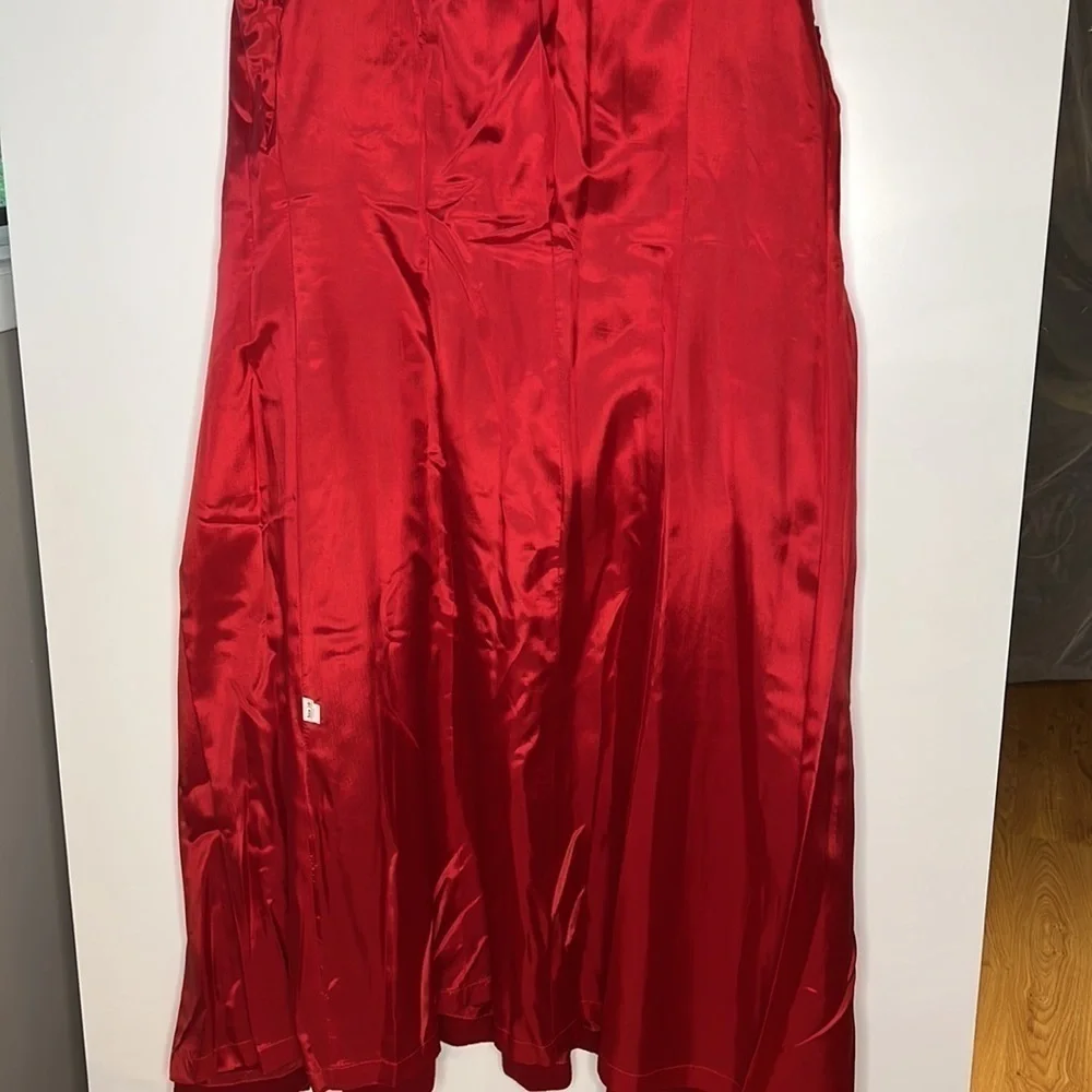 Loro Piana Sz 10 For Saks Fifth Ave Long Red Lambswool Coat